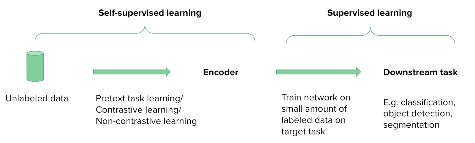 Workflow of self-supervised learning